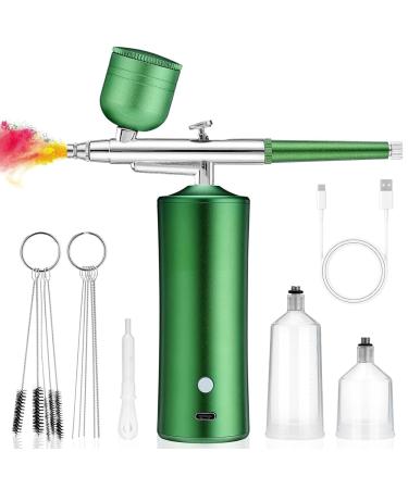 kzxbty Airbrush Kit with Compressor Non-Clogging Air BrushGun with 0.3mm Nozzle and Cleaning Brush Set for Makeup Nail Art