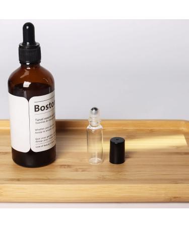 TOPSKY 24-Pack 5ml Transparent Roll-On Glass Bottles - Refillable Essential Oil Lotion & Perfume Containers with Stainless Steel Roller Balls - Buy Online on GoSupps.com