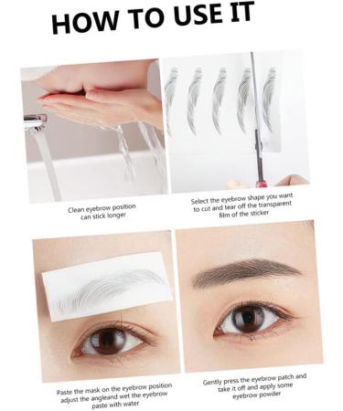 MAGICLULU 10 Pcs Eyebrow Stickers 4d Eyebrow Transfers Water Transfer Paper with Soy Ink 6d Transfer Stickers - Buy Online on GoSupps.com