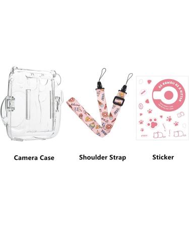 Leonuliy Mini 11 Camera Protective Case with Shoulder Strap and Sticker - Crystal Clear PVC for Fujifilm Instax Mini 11 Instant Camera - Buy Online on GoSupps.com