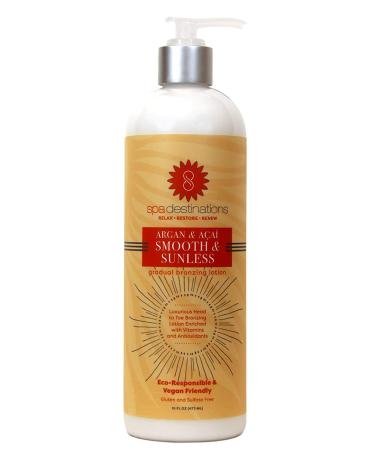 Argan & A a Smooth Gradual Bronzing Lotion 16 oz - Sunless Tanning for a Radiant Glow | International Shipping Available - Buy Online on GoSupps.com