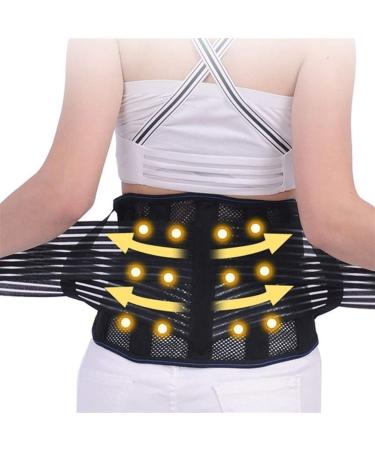 Lordosis support of self -heating Tourmaline Magnetic 9st Stahlbon Lordosis Belt Belt waist Waring spine back support posture corrector Belt pain relief men (si xxl