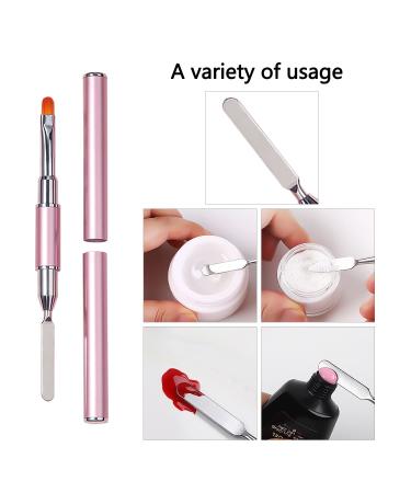 WOKOTO 3pcs Dual-Ended Gel Nail Brushes - 2 Way Gel Spatula For Nail Art Extension and Acrylic Nails Design - Buy Online on GoSupps.com
