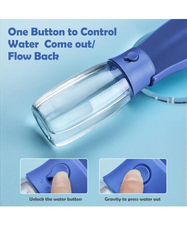 Peteast Foldable Dog Drinking Bottle - Dishwasher Safe Leak-Proof Design for Hiking & Outdoors - Ideal for Dogs & Cats - Marine Blue - Buy Online on GoSupps.com