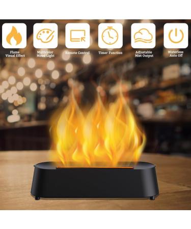 Dasiautoem Flames Aroma Diffuser | 7 Colors LED Essential Oil Humidifier for Kids Yoga & Office - Aromatherapy with Flame Effect - Buy Online on GoSupps.com