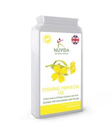 Evening Primrose Oil Capsules 1000mg / 90 Evening Primrose Capsules/Premium GLA Supplement/Vegan and Vegetarian Friendly