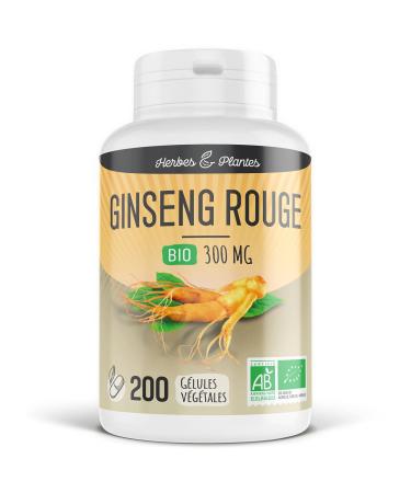Herbes Et Plantes Ginseng Rouge Bio 200 G lules V g tales 300 mg