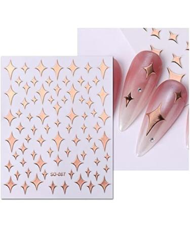 Firstrays 9Pcs Colorful Stars Nail Art Stickers Decals Self-Adhesive Silver Nail Supplies Nail Art Design Decoration Accessories - Buy Online on GoSupps.com