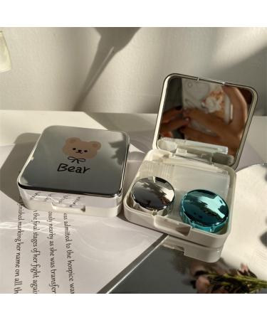 Buy Contact Lens Case Set - Travel & Home with Mirror Tweezers Connector & Solution Bottle - 2 Pack for Easy Lens Care - Buy Online on GoSupps.com