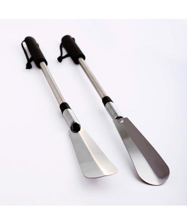 Extendable Shoe Horn Lifter 16-31 | Travel Shoe Helper for Seniors | Stainless Steel Telescopic Spring Shoehorn - Buy Online on GoSupps.com