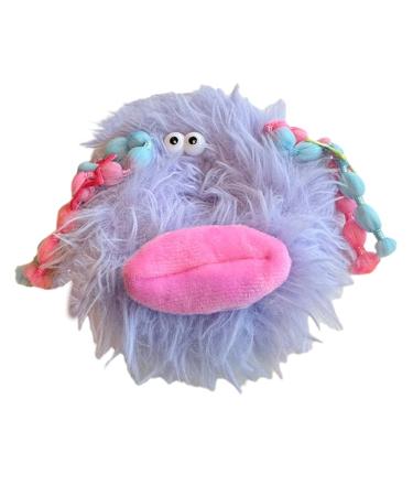 xbiez Elastic Hair Scrunchies for Kids Colorful Sausage Mouth Doll Ponytail Hair Rope Christmas Hair Rope for Toddler Girls Purple