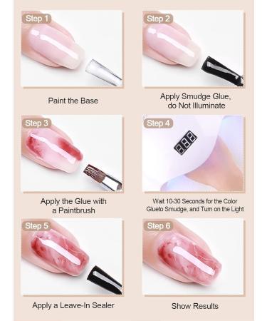 Kalolary Clear Blooming Gel Nail Polish 15ml UV LED Soak Off Nail Art Polish for Spreading Effect Marble Nail Gel Paint Nail Designs for DIY Flower Animal Watercolor Manicure Kit - Buy Online on GoSupps.com