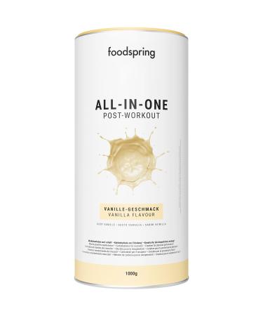Foodspring All-in-one Post-Workout Shake for muscle growth & maintenance-20g carbohydrates per portion for regeneration after intensive training-high protein content & little sugar (1000g | vanilla)) - Buy Online on GoSupps.com
