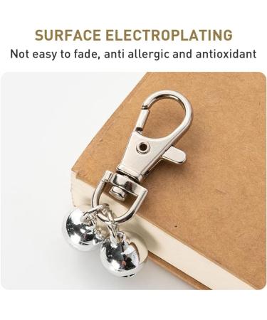 AUTUUCKEE 2pcs Super Loud Dog And Cat Bells For Collars Pet Trackers And Falcons Durable Collar Charm D-Ring+Split Ring Silver+antique Brass - Buy Online on GoSupps.com