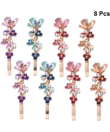 minkissy Rhinestones Hairpin Vintage Barrette Bobby Pin Elegant Headdress for Women Girls (blue Pink Purple Coffee Each Two) - Buy Online on GoSupps.com