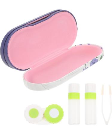 COHEALI Double Glasses & Contact Lens Case with Mirror & Tweezer - Purple | Travel-Friendly & Stylish Accessories - Buy Online on GoSupps.com