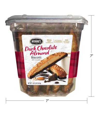 Nonni's Biscotti Value Pack - Cioccolati Dark Chocolate Almond (25 Count) | Delicious Italian Treats - Buy Online on GoSupps.com