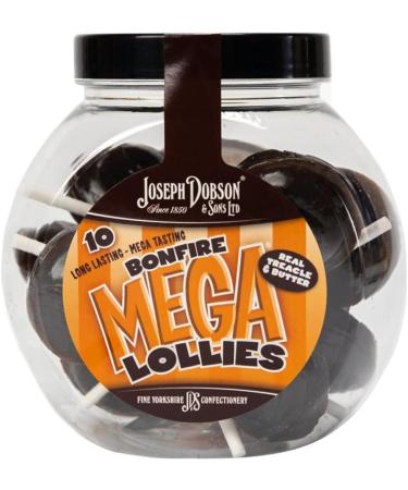 Joseph Dobson Bonfire Mega Lolly Jar - 10 Lollies Per Jar - Real Treacle Lollies - Vegetarian - Gluten Free - Buy Online on GoSupps.com