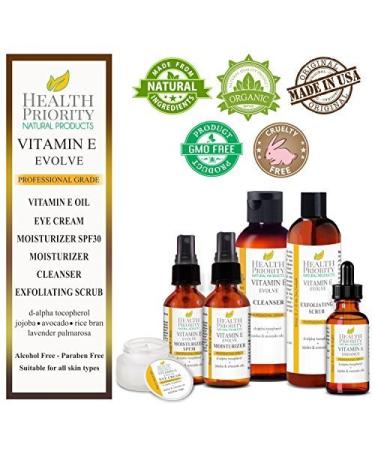 Organic Vitamin E Exfoliating Facial Scrub with Jojoba Pearls - Gentle Exfoliator for Sensitive Skin & Acne - 2 Fl Oz - Buy Online on GoSupps.com