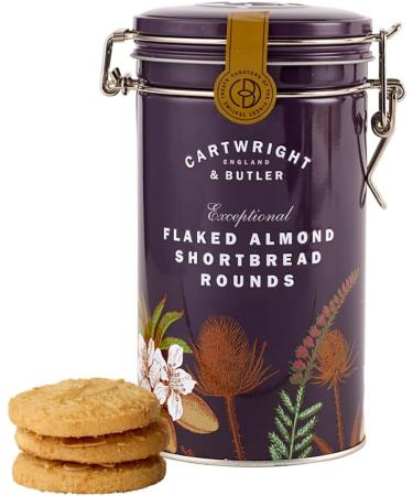 Cartwright & Butler Flaked Almond Shortbread Rounds Tin - Almond - Buy Online on GoSupps.com