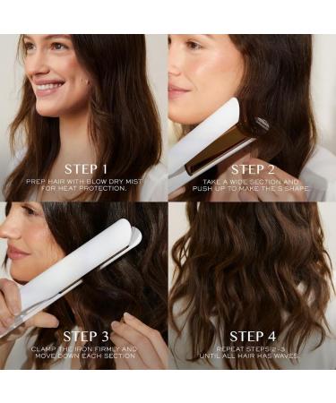 Kristin Ess 3-in-1 Titanium Curling & Straightening Iron with Heat Protectant Spray - 1 1/4" Dual Voltage Ionic Professional Styler Flat Iron + Heat Protectant Spray - Buy Online on GoSupps.com