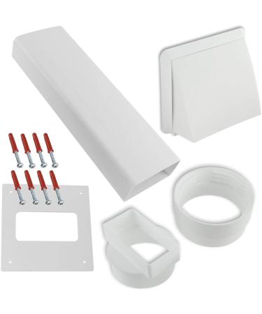  Spares2go Spares2go Universal External Ventilated Canopy Panel for Tumble Dryer Vent Kit White - Buy Online on GoSupps.com