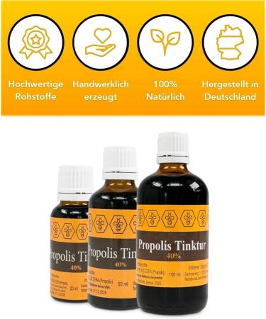 North Bush Propolis Tincture 40% - 50ml High-Quality Propolis Drops | Premium Beekeeping Extract | International Shipping Available - Buy Online on GoSupps.com