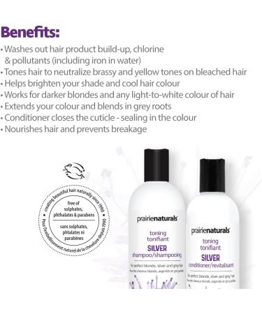 Prairie Naturals Silver Shampoo for Blonde & Grey Hair 500ml - Buy Online on GoSupps.com