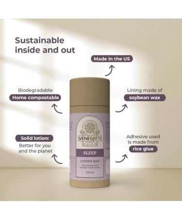 VENERATTI Lotion Bar - Vegan Made in the US Eco Friendly Stick - Quick Absorption Non-Sticky - Natural Ingredients Solid Body Lotion for Women Dry Skin - Travel Body Lotion (Gift Box 5 Units) - Buy Online on GoSupps.com