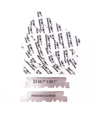 Parker Adjustable Stainless Steel Barber Razor with Black Handle - 3 Blade Inserts for Customized Shave - Includes 5 Parker Razor Blades - Buy Online on GoSupps.com
