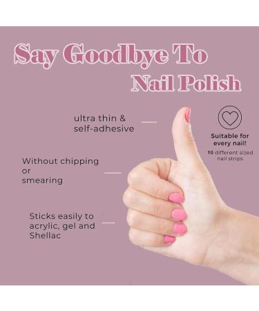 Semi Cured Gel Nails Strips 20Pcs Gel Nail Wraps Self Adhesive Gel Nail Stickers Single Color in Paste Pink Full Wraps Nail Art Stickers with Nail File & Stick-UV/LED Lamp Required 01 - Buy Online on GoSupps.com