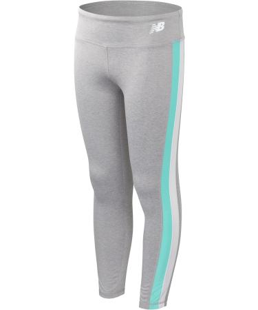 New Balance Girls Active Leggings Set - 3 Piece T-Shirt and Leggings Activewear Set in Surf/Grey/Surf - Size 14-16 - Buy Online on GoSupps.com