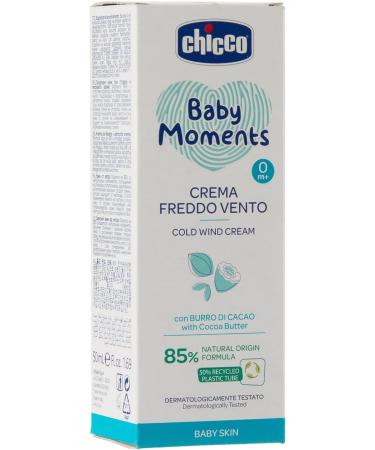 Chicco Baby Moments Cold-Wind Cream for Babies | Cocoa Butter & Vitamin E | Natural Formula for 0+ Months | 50 ml - Best International Shipping - Buy Online on GoSupps.com