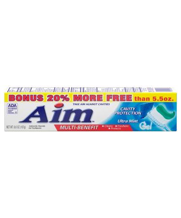 Toothpaste Multi Benefit Cavity Protection Ultra Mint Gel Cleans Freshens Strengthens Enamel Protects 3 Tubes Bundle pkg