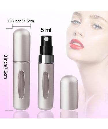 Fzbjayoon Travel Mini perfume Refillable Bottle Cologne Dispenser Portable Empty Perfume Spray Bottle Travel and Outings Spray Boxes Dispensers Perfect for Travel essentials 5ml/0.2oz(Silver) - Buy Online on GoSupps.com