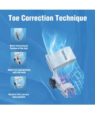 Tech Love Bunion Corrector - Orthopedic Bunion Toe Straightener for Women and Men | Adjustable Bunion Splint with Toe Separator for Day Night Support | Bunion Relief (1PC) - Buy Online on GoSupps.com