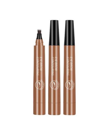 Jomaws Eyebrow Pen Jomaws Waterproof Brow Pen Jomaws Eyebrow Eyebrow 4 Tip Brow Pencil Waterproof New Eyebrow Pencil for 2023 Easy to Shape Long Lasting and Smudge-Proof (Light Brown*3)