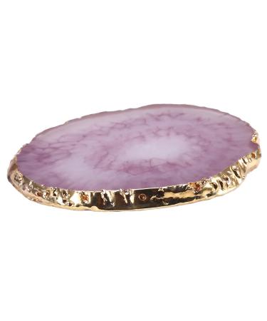 Jadpes Nail Art Plate - Resin Nail Art Palette with Natural Stone Pattern & Gold Rim - Red Nail Display Board for Creative Designs - Buy Online on GoSupps.com