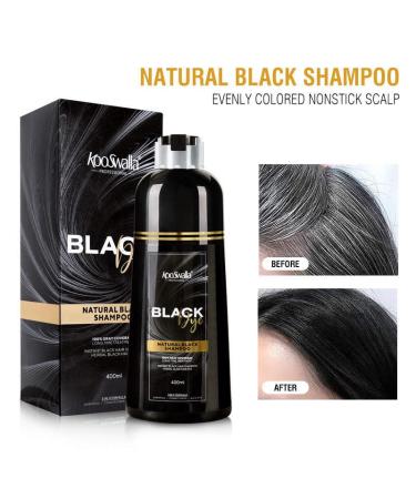 Buy Black Hair Dye 13.5 Fl Oz - Easy 3 in 1 Semi-Permanent Hair Color Shampoo for Dark Black Hair | Fast International Shipping - Buy Online on GoSupps.com