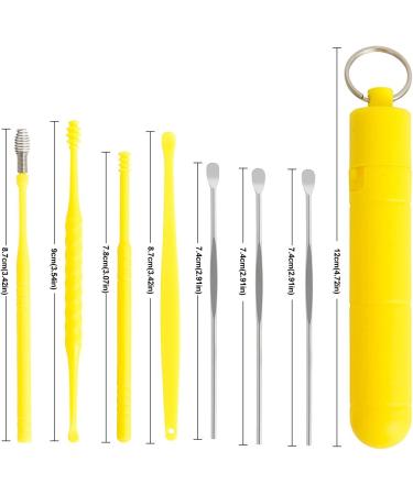 Palarn 7pcs Stainless Steel Ear Wax Cleaner Tool Set - Ear Curette & Earwax Removal Kit with Storage Box (Black) - Buy Online on GoSupps.com