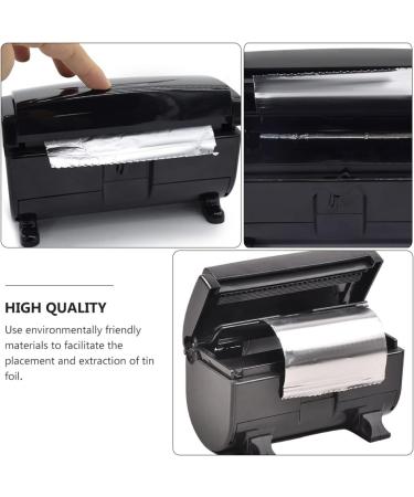 FRCOLOR 1pc Tin Foil Hairdressing Supplies Foil Nail Foil Dispenser Nail Beauty Hairdressing Foil Cutting Tool Automatic Abs Environmental Protection Material Black 17x9cm - Buy Online on GoSupps.com