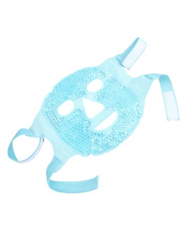 DOITOOL Full Face Gel Pad Ice Beauty Compress Facial Masking Cooling Reusable Gel Covering Full Gel Hot Cold Masking Gel Eye Masking PVC Hot and Cold Miss Ice Pad Gel Cooling Full Face 31x20cm