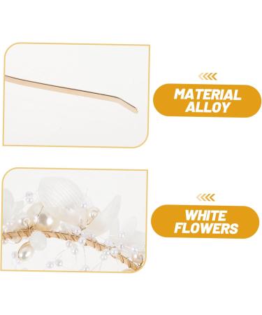 VINTORKY Flower Girl Headband Elegant Girl Headband Pearl Headbands Headband with Pearl Headbands for Headbands for Women Pearl Flower Headband Bridal Dress Accessories Woman Alloy - Buy Online on GoSupps.com