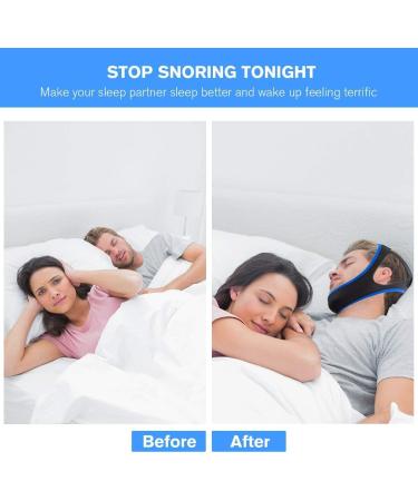 AMYMO Anti Snoring Chin Strap - Comfortable & Adjustable Solution to Stop Snoring Effectively (Blue) - Buy Online on GoSupps.com