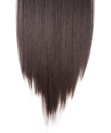 Silk-co 23 8PCS Dark Brown Clip in Hair Extensions | 100% Synthetic Straight Hair Piece | 23 Inch Full Head Coverage - Buy Online on GoSupps.com