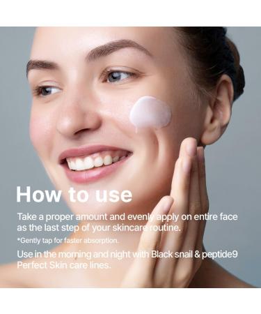 FARMSTAY Black Snail & Peptide 9 Perfect Cream Snail Mucin Moisturizer for Elastic & Glow Skin Hydrating & Nourishing Anti-aging Skin Barrier Repair gift for Women Korean Skin Care 1.85 Fl. Oz - Buy Online on GoSupps.com