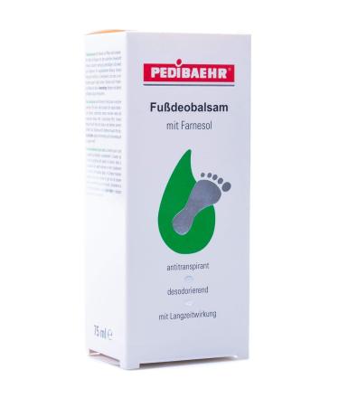 Pedibaehr foot deodorant balm with farnesol for foot sweat and foot odor 75 ml
