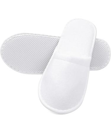 6 Pairs White Disposable Spa Slippers | Summer Cotton, Non-Slip, Breathable | Men and Women - Great for Hotel Guests and Travel - Buy Online on GoSupps.com