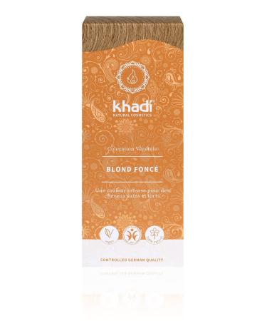 Khadi Dark Blonde Plant Hair Color - 100% Natural & Vegan - Ash Blonde to Dark Blonde - 100g | Chemical-Free Hair Dye - Buy Online on GoSupps.com