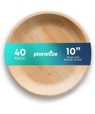 Biodegradable Palm Leaf Disposable Plates 120 Pack - Faux Wood Style Dinner Set Square Palm Leaf Plates Safe for Microwaves Ovens and Freezers Disposable & Sustainable - Buy Online on GoSupps.com